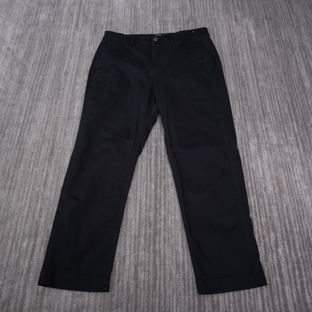 J.Crew Chino Pants Womens 12P Black Excellent High-Rise Girlfriend Stretch